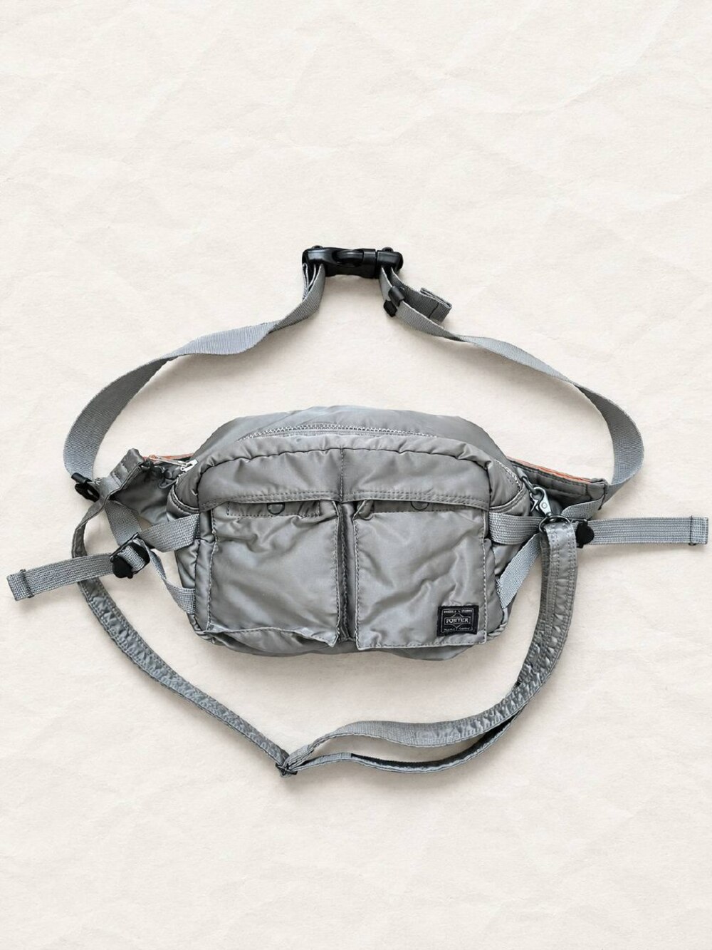 Porter Yoshida Tanker Sage Grey Nylon Waist Bag